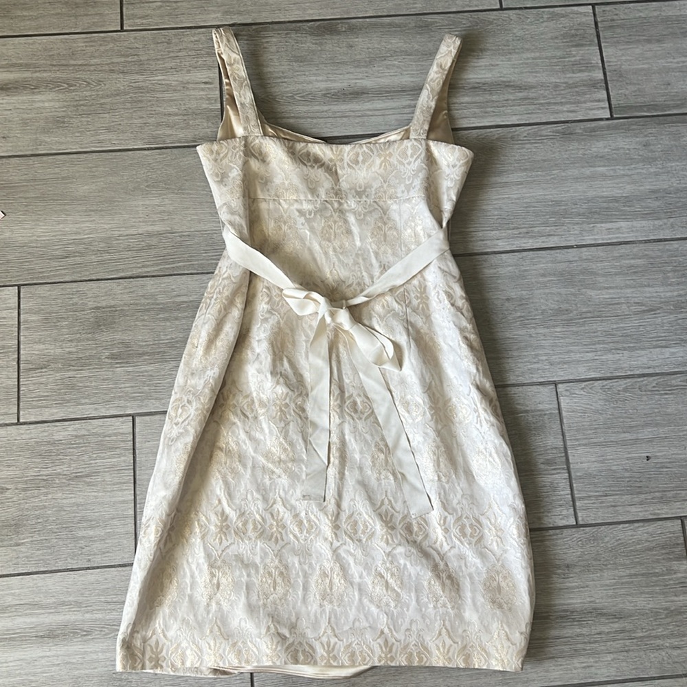 T Tahari Golden Printed Cocktail Party Dress Size 10 - Picture 10 of 12